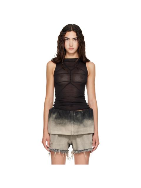 Rick Owens Black Tower Sleeveless Temple T Top