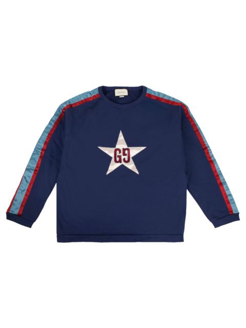 Gucci GG Star Design Crewneck Sweatshirt 'Blue'