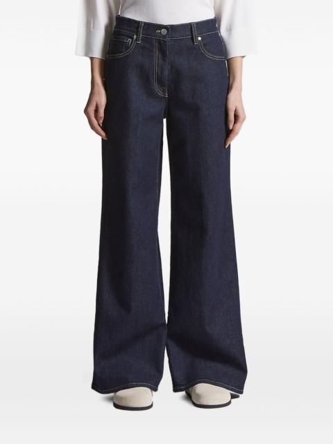 PESERICO logo-patch five-pocket denim jeans