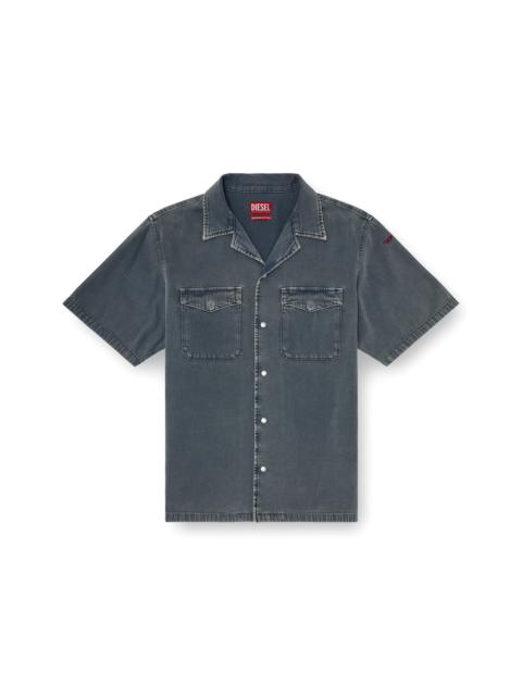 Diesel BOWLING SHIRT IN COLOURED DENIM