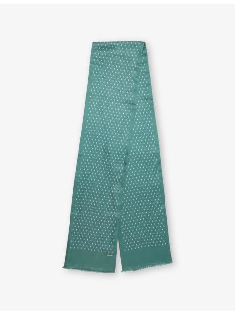 TOM FORD Diamond-Pattern Silk-Jacquard Scarf