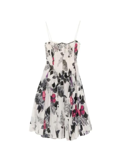 Roberto Cavalli floral-print bustier midi dress