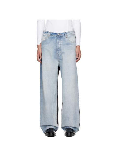 VETEMENTS Blue & Black Runway Denim Jeans