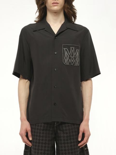 AMIRI MA Outline Bowling Shirt in Black