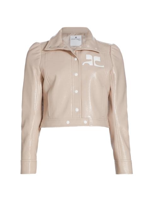 courrèges Women's Reedition Vinyl Jacket - Mastic Grey