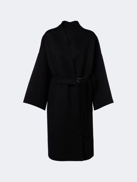FENDI Belted wool and silk coat
