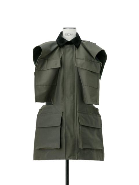 sacai Grosgrain x Quilted Satin Dress