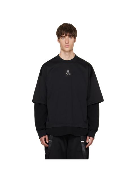 MASTERMIND WORLD Black Layered Pullover Sweatshirt