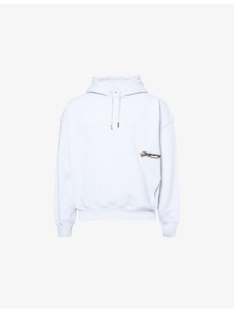 JACQUEMUS Le Hoodie Embroidered-Logo Cotton Hoody