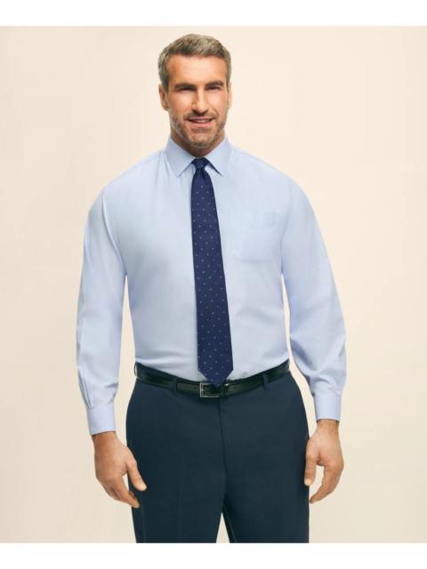 Brooks Brothers Big & Tall Stretch Dress Shirt, Non-Iron Pinpoint Spread Collar
