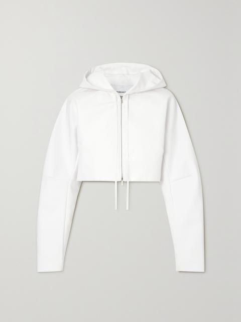 FERRAGAMO Cropped Jersey Hoodie