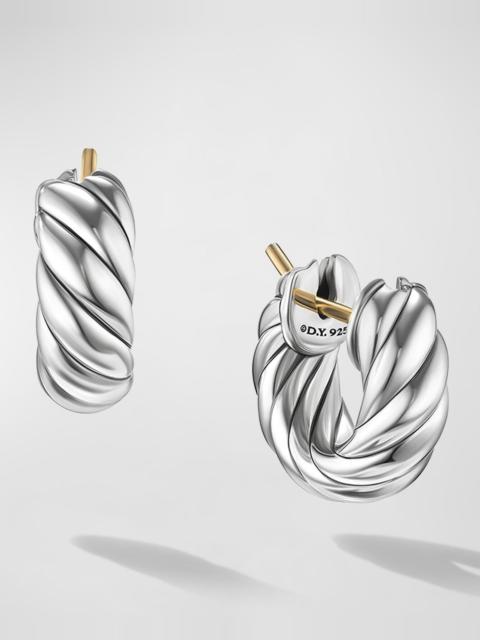 DAVID YURMAN Sculpted Cable Hoop Earrings in Silver, 5.4mm, 0.5"L