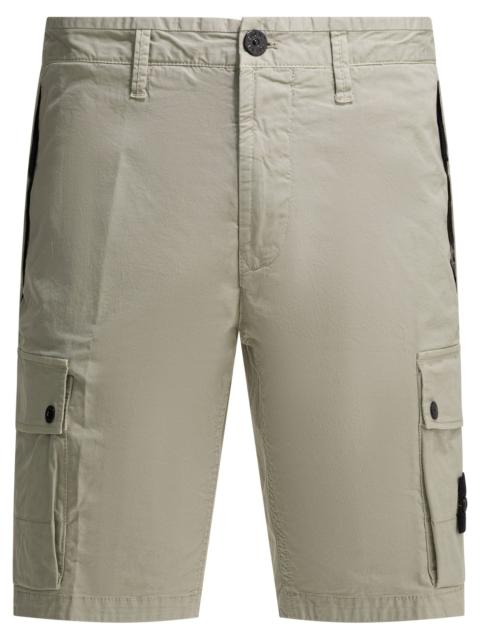 Stone Island Cargo Shorts In Organic Cotton Twill