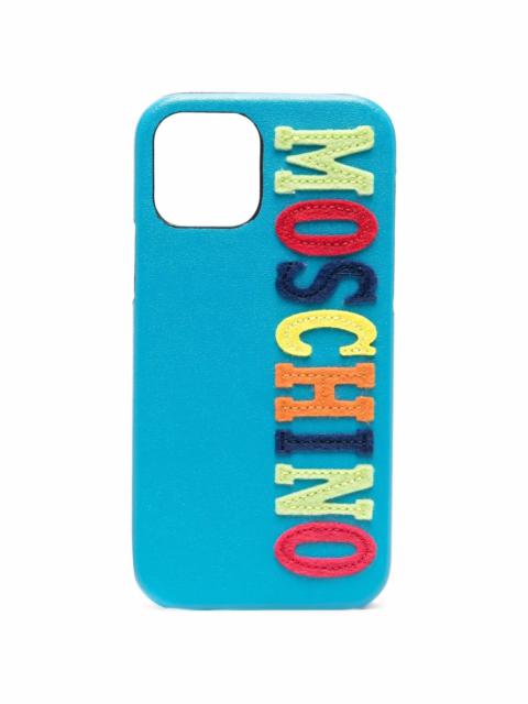 Moschino letter-patch iPhone 12/12 Pro case