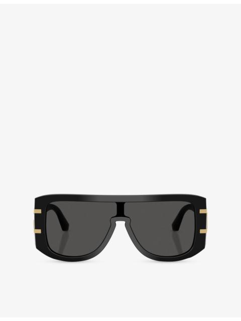 Dolce & Gabbana DG4565 Shield-Frame Acetate Sunglasses