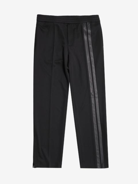 Black Trousers with Tonal Stripes