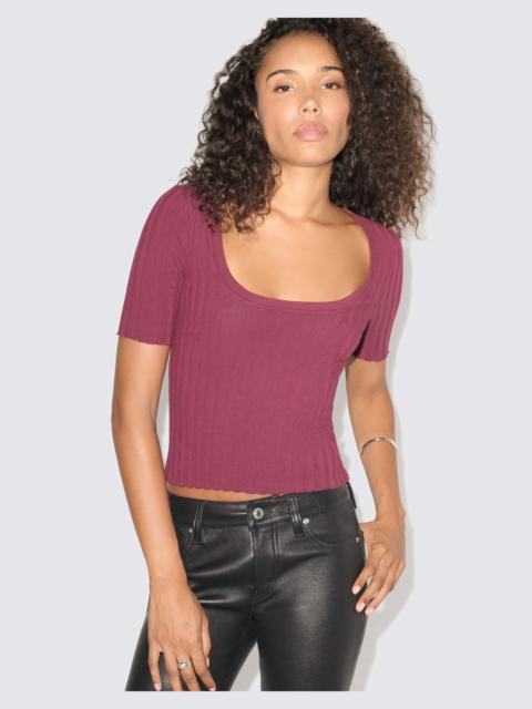 RE/DONE Ivy Scoop Tee - Mulberry