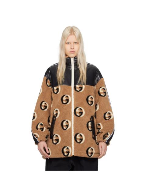 GUCCI GG 모직 fleece jacquard zip 재킷