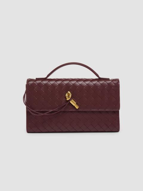 Bottega Veneta Women's Andiamo Leather Clutch - Deep Mahogany