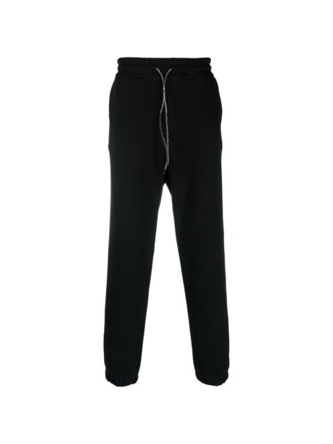 Orb-embroidered tapered track pants
