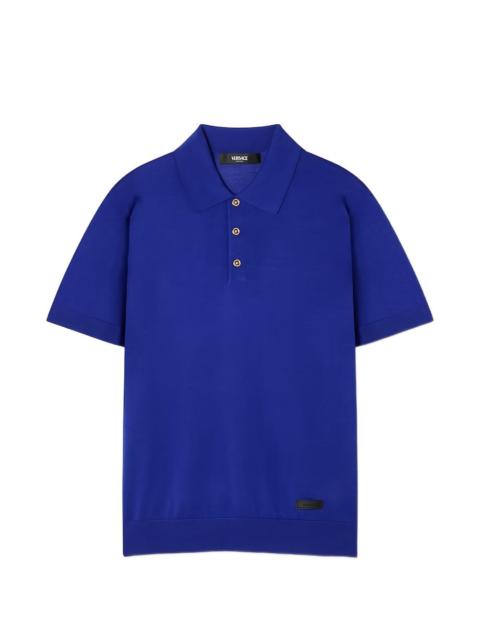 VERSACE fine-knit polo shirt
