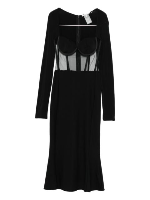 NENSI DOJAKA long-sleeve midi dress