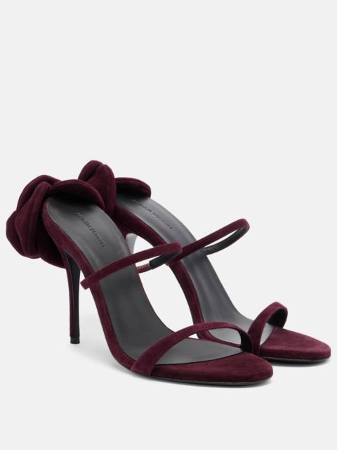 MAGDA BUTRYM Floral-appliqué suede mules