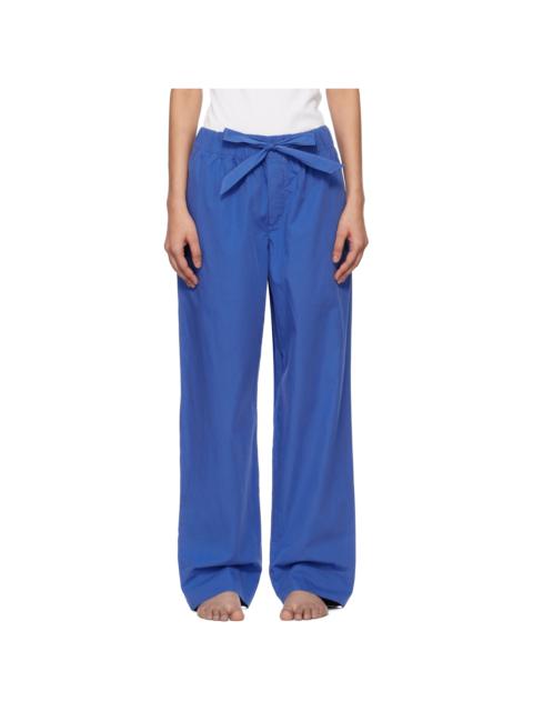 TEKLA Blue Poplin Pyjama Pants