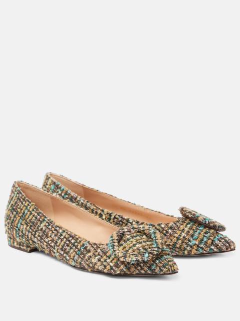 Gianvito Rossi Venezia tweed ballet flats