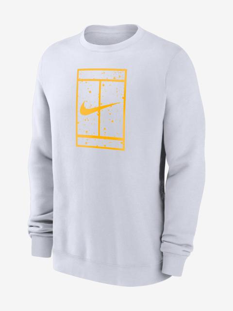 Nike Club Fleece Men's Tennis Pullover Crew-Neck Sweatshirt