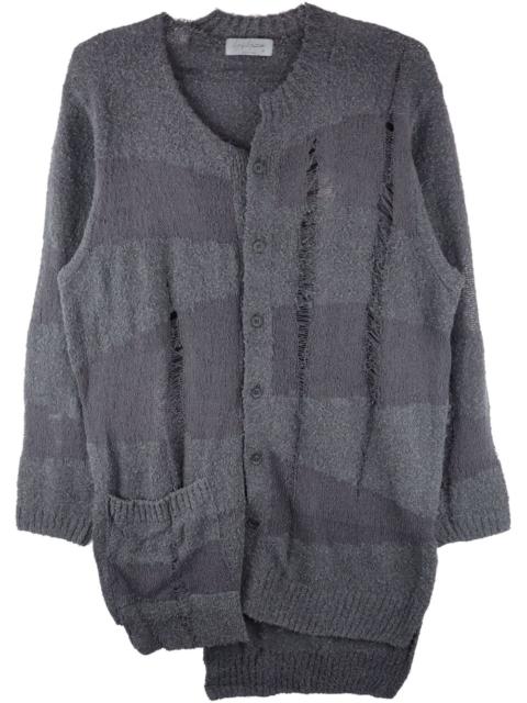Yohji Yamamoto distressed patchwork cardigan