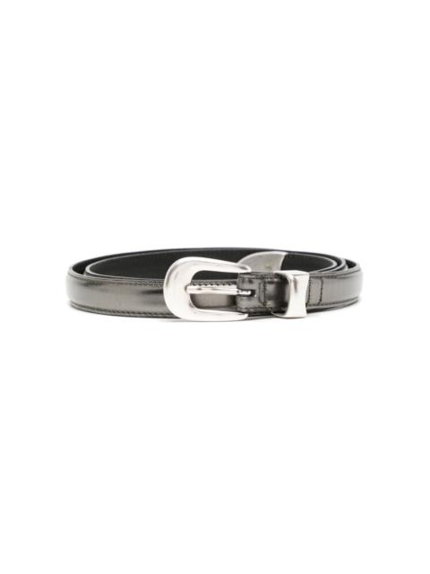 Our Legacy metallic-effect leather belt