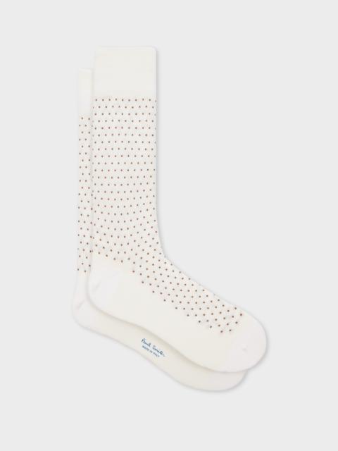 Paul Smith White Polka Dot Socks