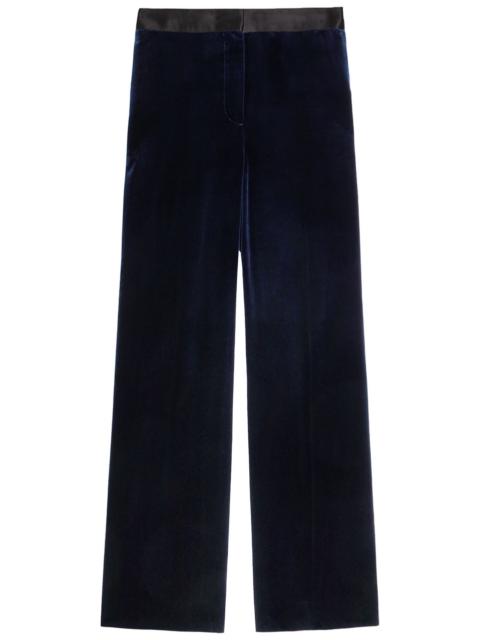 Victoria Beckham Victoria Beckham Alina Flared-leg Velvet Trousers