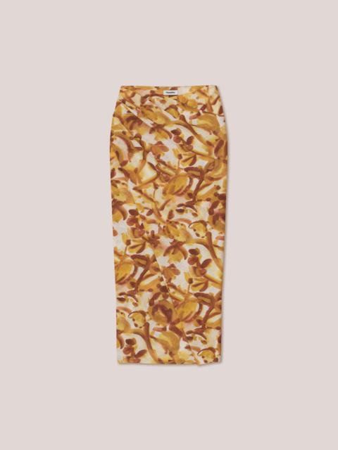 Nanushka TAINA - Bodycon midi skirt with wrap - Botanic aquarelle