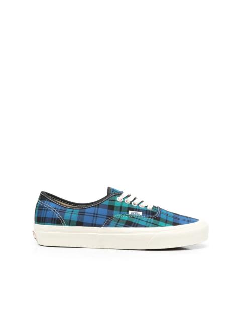 tartan low-top sneakers