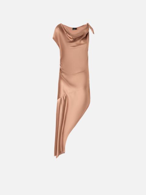 ASYMMETRIC SPECIAL-OCCASION MIDI DRESS IN SATIN