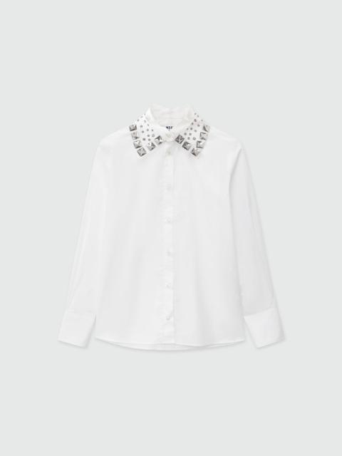 MSGM Poplin shirt with removable collar
