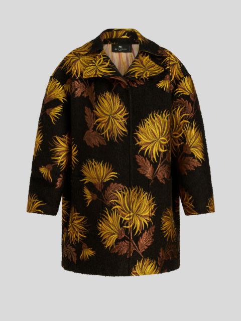 Etro JACQUARD COAT WITH DAHLIAS