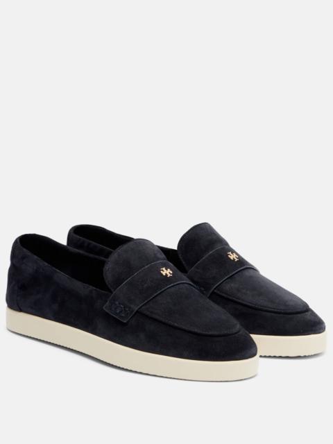 TORY BURCH Double T suede loafers