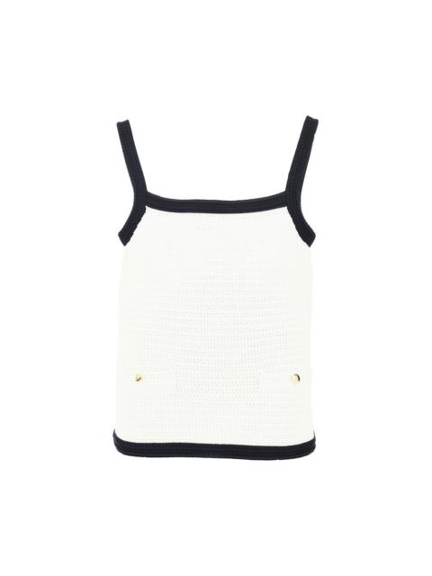 GUCCI KNITTED TOP WITH CONTRASTING TRIMS