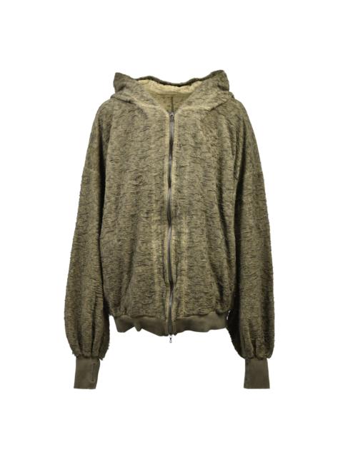 Julius COTTON PILE JACQUARD HOODIES / CLAY