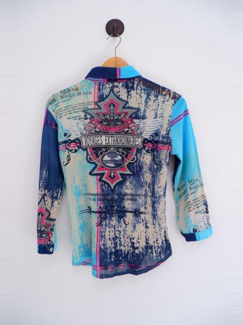 Other Designers Japanese Brand - Vintage Unknown Brand Printed Mesh Shirt