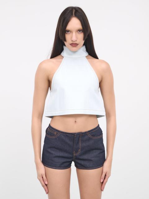 Denim Halterneck Top