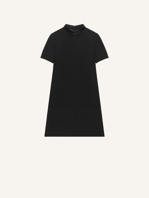 courrèges VINYL COLLAR A-LINE DRESS