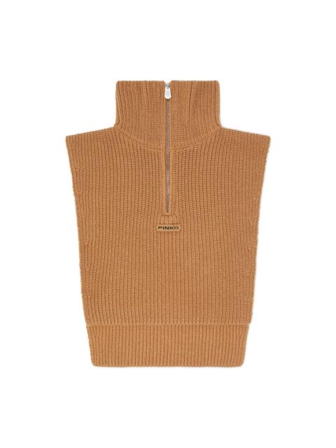 PINKO ribbed zip-neck dicky