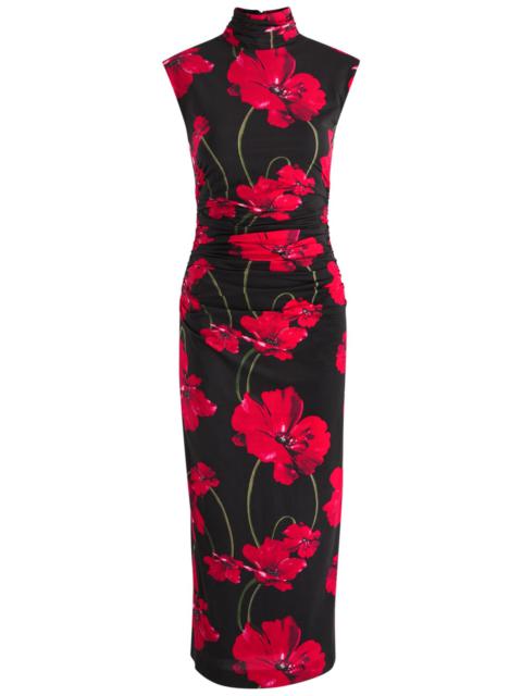 REBECCA VALLANCE Rebecca Vallance Floral-print Jersey Midi Dress