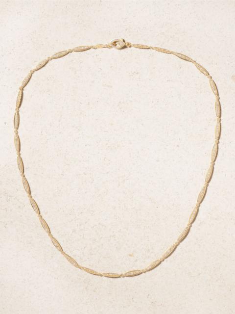 ILEANA MAKRI Grass Light Breeze 18-karat gold diamond necklace Gold