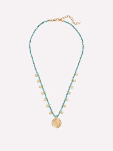 BODEN Short Bead Strand Necklace-Blue