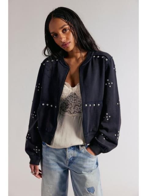 FREE PEOPLE We The Free On My Mind Studded Zip Up